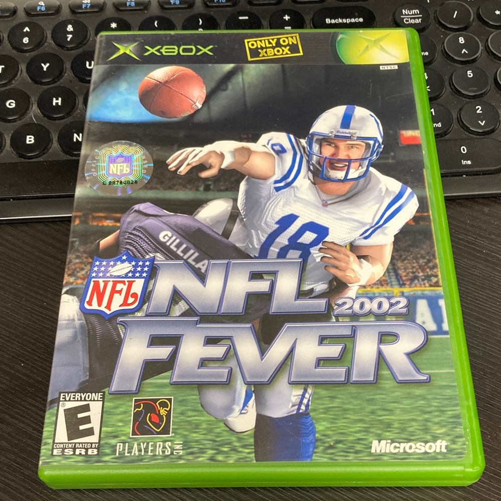 Original OG Xbox NFL Fever 2002 Game with Green and Blue Cover